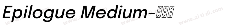Epilogue Medium字体转换